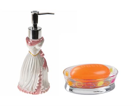 Sıvı Sabunluk Ve Sabunluk 2 Li Banyo Seti,Lady Model