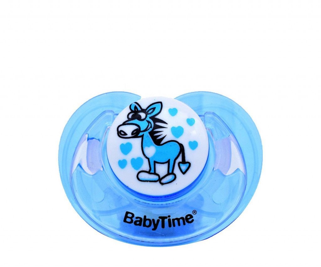 Baby Time Bt142 Silikon Damaklı Desenli Emzik No:3 - Mavi