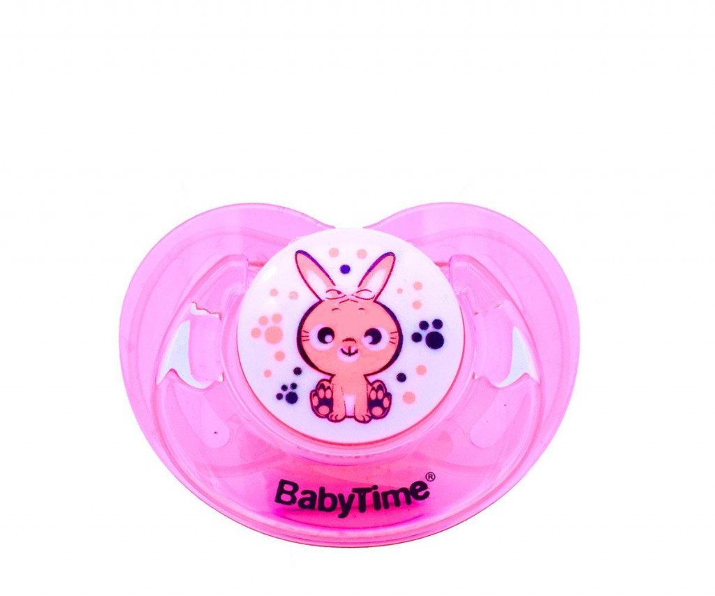 Baby Time Bt142 Silikon Damaklı Desenli Emzik No:3 - Pembe