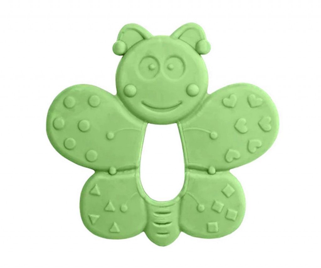 Bambino Kauçuk Yumuşak Diş Kaşıyıcı Kelebek - Yeşil