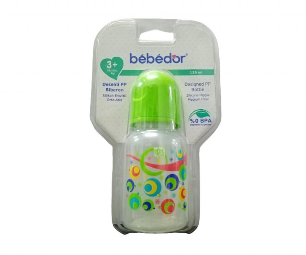 Bebedor B-23302 Desenli Pp Biberon 125 Ml - Yeşil