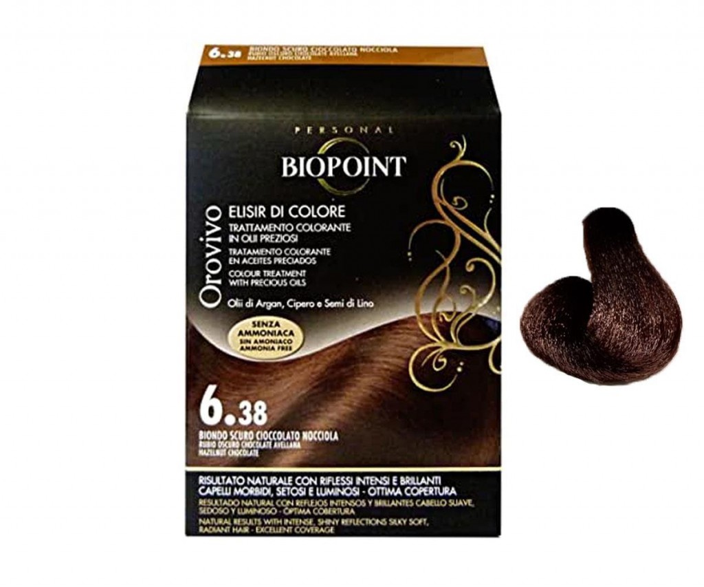 Biopoint Orovivo Elisir Colore Saç Boyası 6.38 Hazelnut Chocolate - Fındık Çikolata