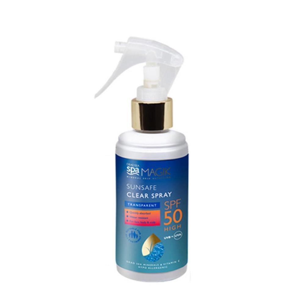 Dead Sea Spa Magik Sunsafe Clear Spray Spf50 150 Ml