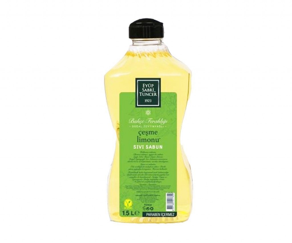 Doğal Zeytinyağlı Sıvı Sabun Çeşme Limonu 1,5 L Pet Şişe