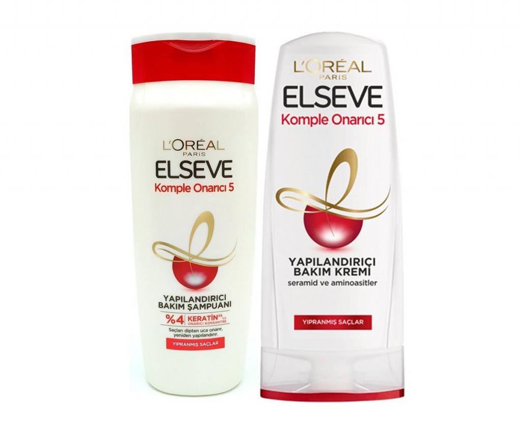 Elseve Komple Onarıcı 5 Şampuan 375 Ml + Saç Kremi 375 Ml