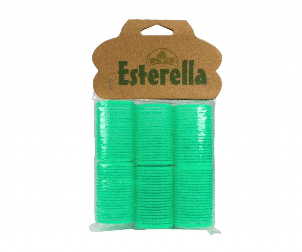 Esterella 8248 Yapışkan Bigudi Büyük 6'Lı - Yeşil