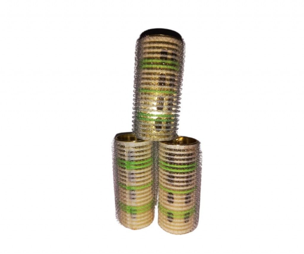 Esterella Yapışkan 8246 Küçük Boy Metal Gövdeli 6 Lı Bigudi ( 2.5X6 Cm) Sarı