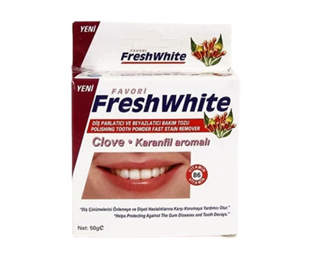 Fresh White Diş Parlatıcı Ve Beyazlatıcı Bakım Tozu Karanfil Aromalı 50G