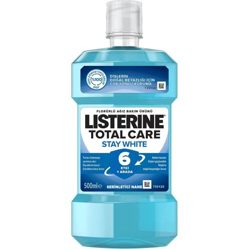 Listerine Stay White Ağız Bakım Suyu Serinletici 500 Ml