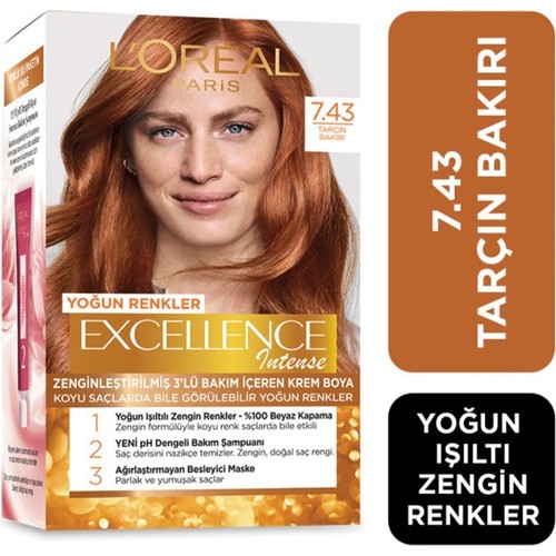 Loreal Paris L'oréal Paris Excellence Intense Saç Boyası - 7.43 Tarçın Bakırı-3600523972340