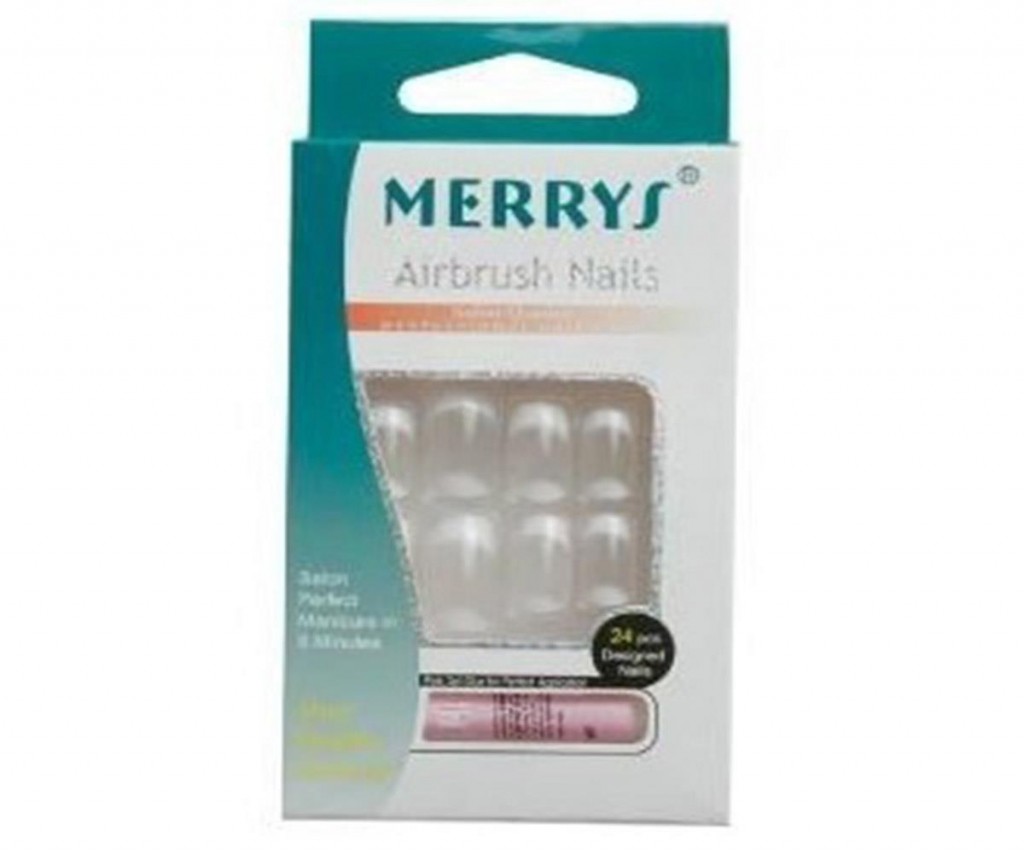 Merrys Airbrush Nails French Boyalı Protez Tırnak 24 Lü 71004