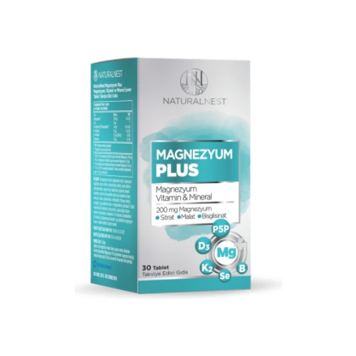 Naturalnest Magnezyum 200 Mg 30 Tablet