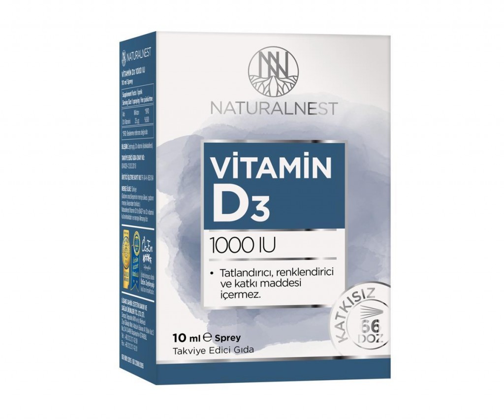 Naturalnest Vitamin D3 1000 Iu 10 Ml Sprey
