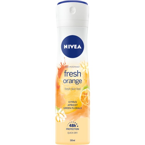 Nivea Kadın Sprey Deodorant Fresh Orange, 48 Saat Anti-Perspirant Koruma, 150 Ml