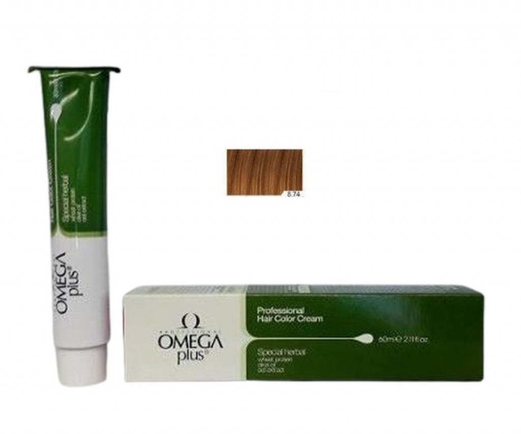 Omega Plus Color Professional Hair Color Cream 60 Ml 8,74/Mk Hürrem Karamel