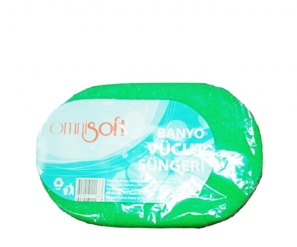 Omnisoft Banyo Vücut Süngeri - Yeşil
