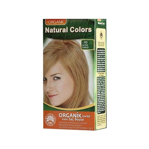 Organic Natural Colors Bitkisel Kalıcı Saç Boyası 9D Altın Sarısı