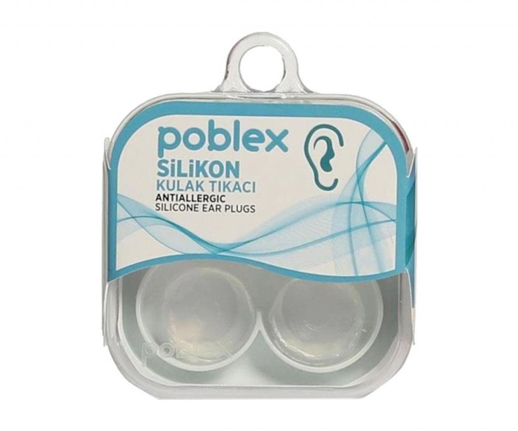 Poblex Silikon Kulak Tıkacı - Kulak Koruyucu Tıpası Saf Silikon 4'Lü