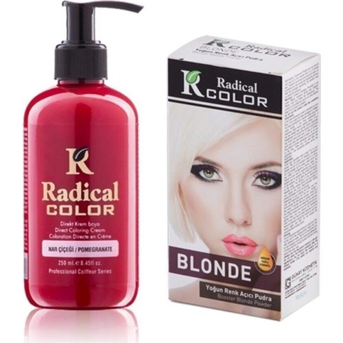 Radical Color Nar Çiçeği Amonyaksız Su Bazlı Saç Boyası 250Ml 2Set
