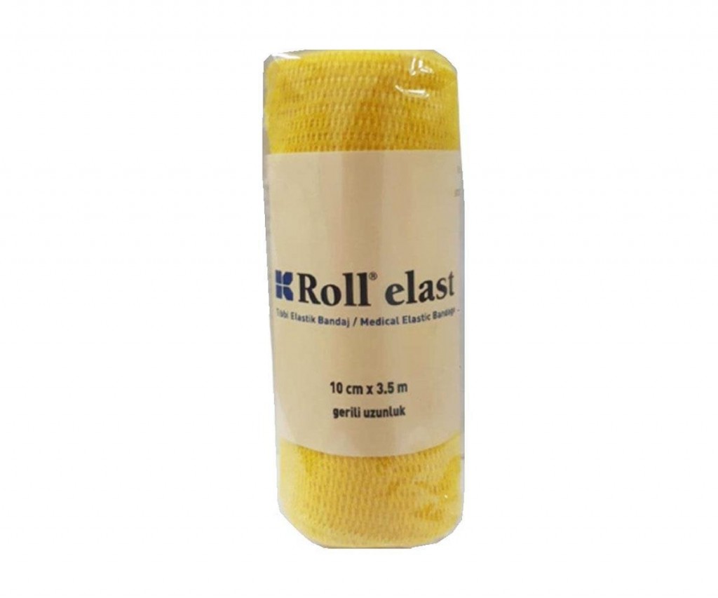 Roll Elast Elastik Bandaj 10 Cm X 3.5 Cm - Sarı