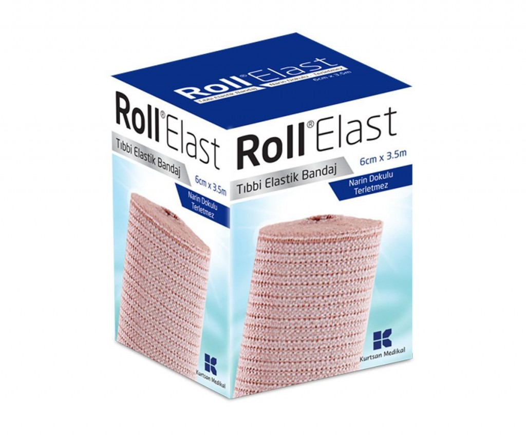 Roll Elast Ten Rengi 6Cmx3.5M Tıbbi Elastik Bandaj