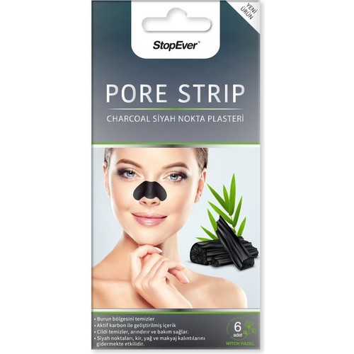 Stopever Charcoal Pore Strip Kömürlü Siyah Nokta Plasteri 6X1