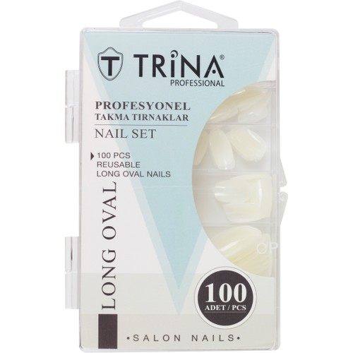 Trina Takma Tırnak 100‘Lü Kutulu (Long Oval) - 02