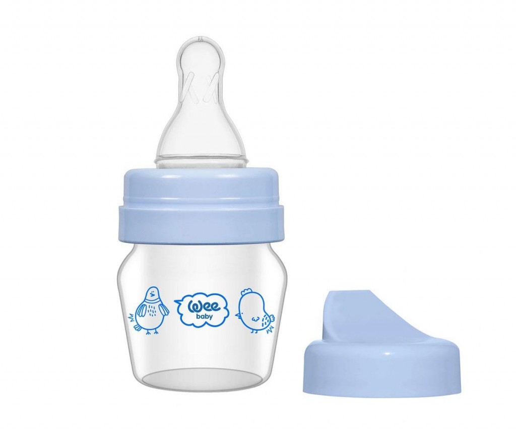Wee Baby 0-6 Ay Mini Cam Alıştırma Bardağı Seti 30 Ml - Mavi