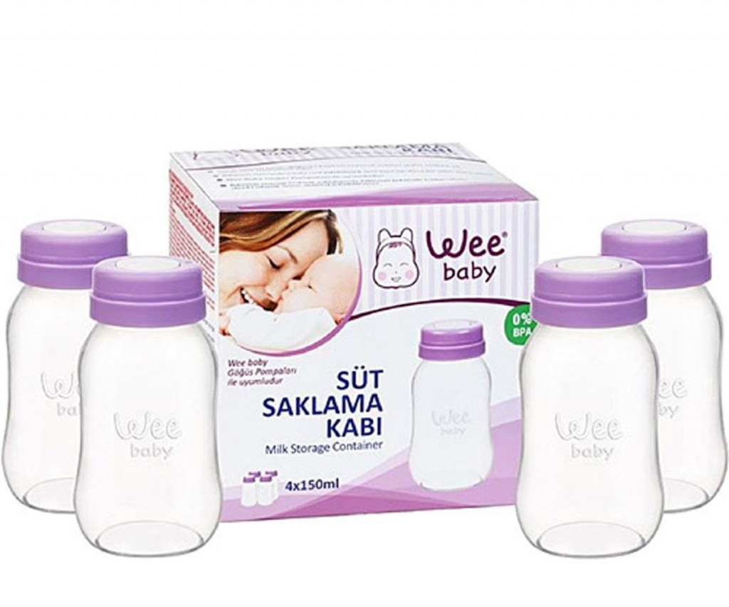 Wee Baby Anne Sütü Saklama Kabı 4X150 Ml