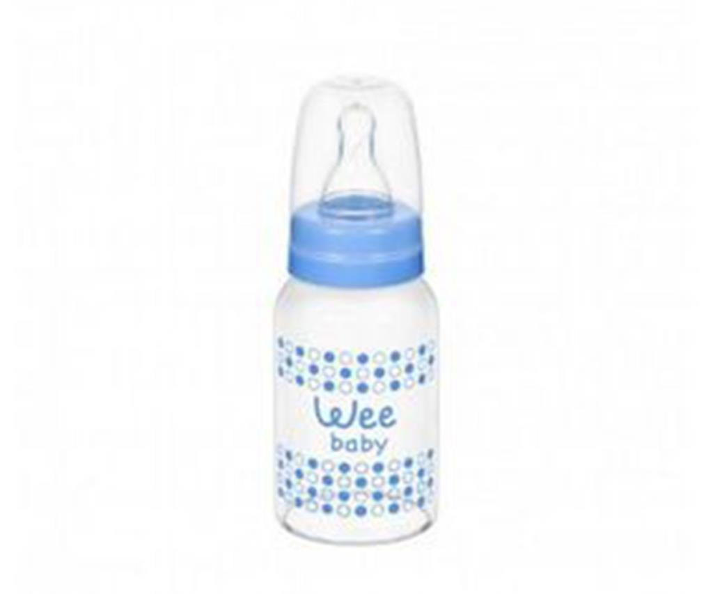 Wee Baby Isıya Dayanıklı Cam Biberon 120Ml / Mavi