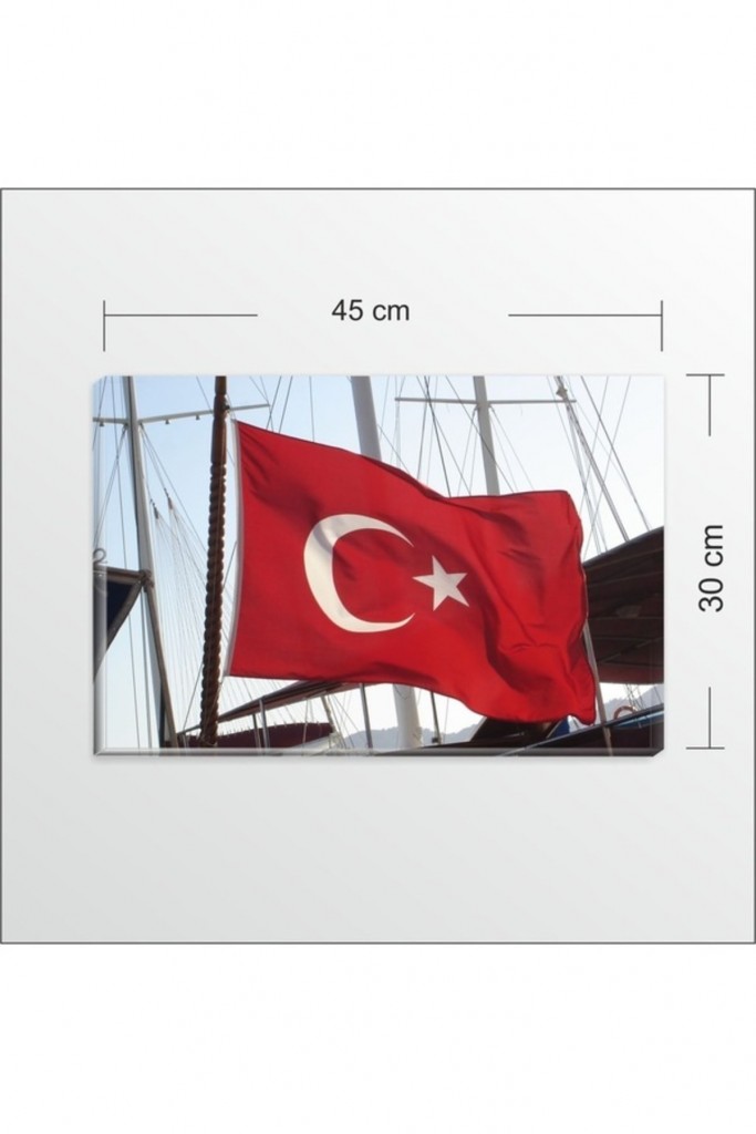 30 X 45 Cm Türk Bayrağı Kanvas Tablo