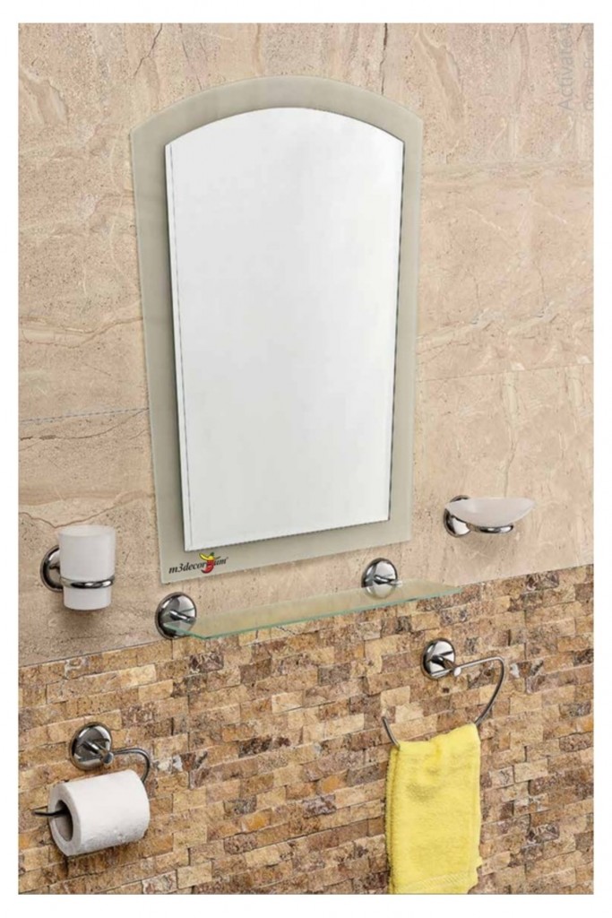 Çift Camlı 6 Parça 63X43Cm Dev Büyük Banyo Wc Kafe Cafe Tuvalet Lavabo Üstü Üzeri Boy Aynası Seti
