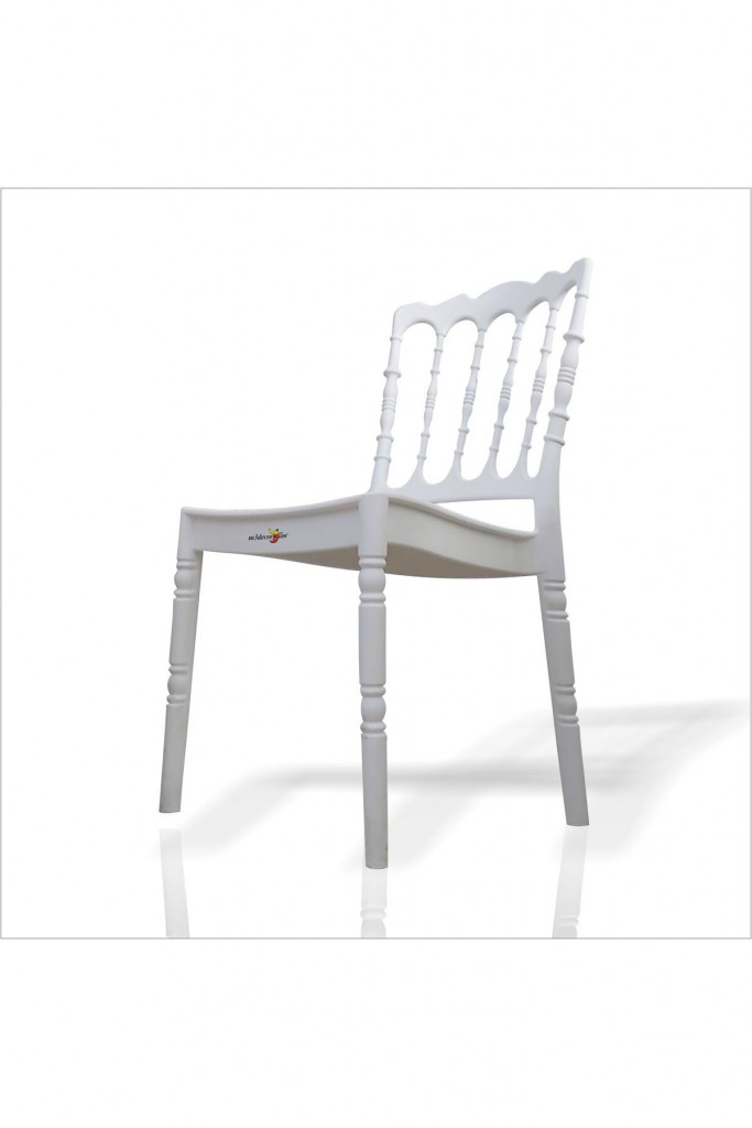Klasik Kaburgalı Destekli Sırt Dayamalı Sağlam Kalın Sert Tek Parça Plastik Sandalye İskemle Tabure