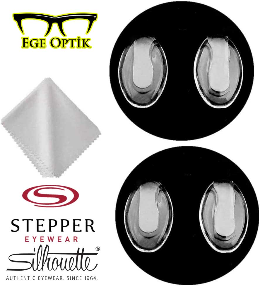 Stepper Titanium Ve Silhouette Gözlük Burunluk Plaket Ped 2 Çift
