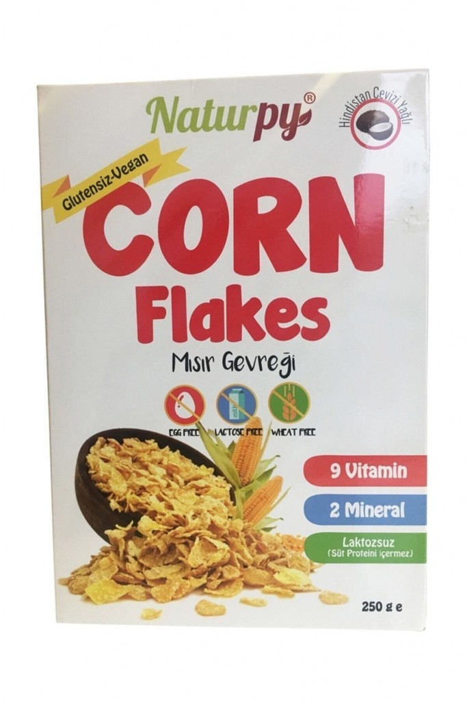 Glutensız Corn Flakes Mısır Gevreği 160 Gr Vegan