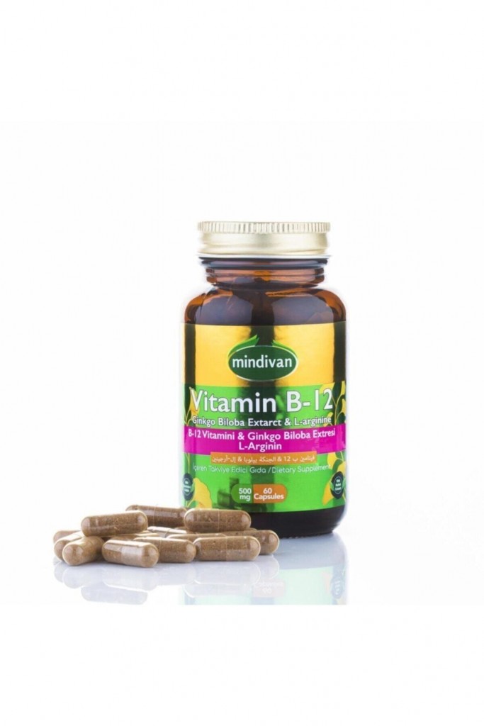 Vitamin B12 -Ginko Bloba Ekstresi - L Arginin 60 Kapsül 500 Mg