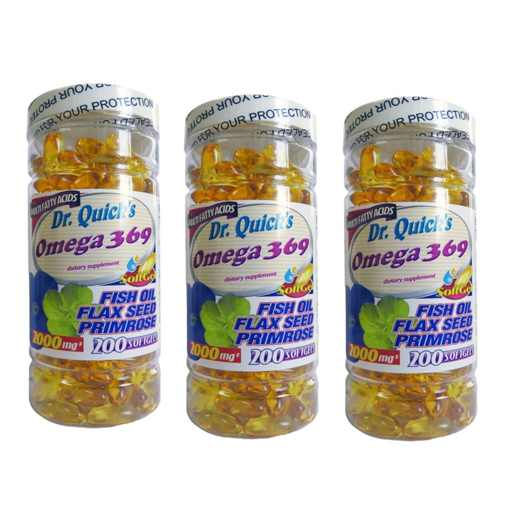 Dr Quicks Omega 3.6.9 Flax Seed Oil Primrose Oil 200 Softgel 3 Ad
