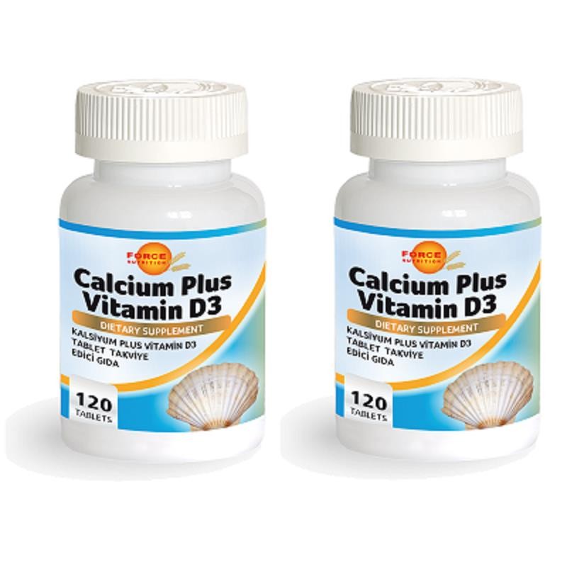 Force Nutrition Calcium Plus Vitamin D3 120 Tablet | 2 Kutu