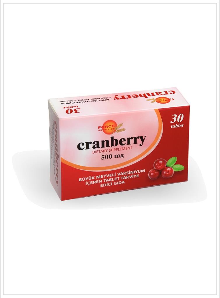 Force Nutrition Cranberry 500 Mg 30 Tablet