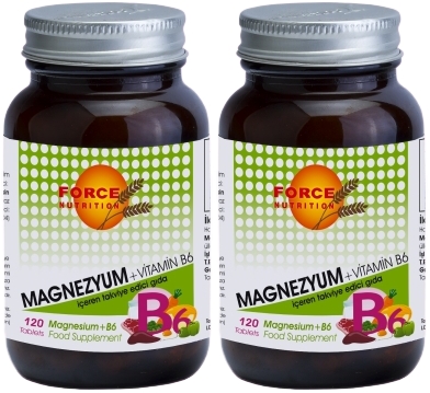 Force Nutrition Magnesium Vitamin B6 Magnezyum 2X120 Tablet