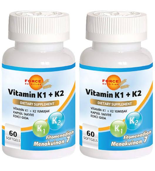 Force Nutrition Vitamin K1 K2 2 Adet 60 Softgel 05-202