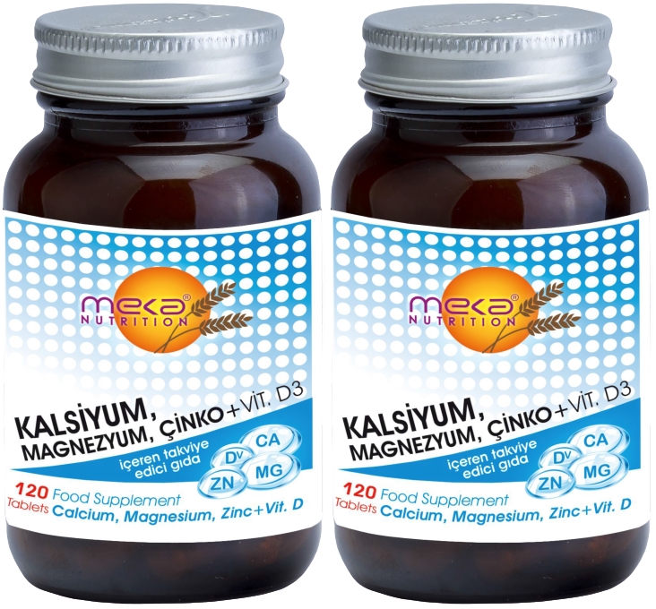 Meka Nutrition Calcium Magnesium Zinc Vitamin D 2X120 Tablet