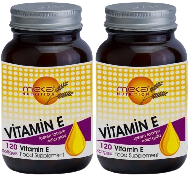 Meka Nutrition Vitamin E Vitamini 2X120 Softgel Skt Nisan 2025