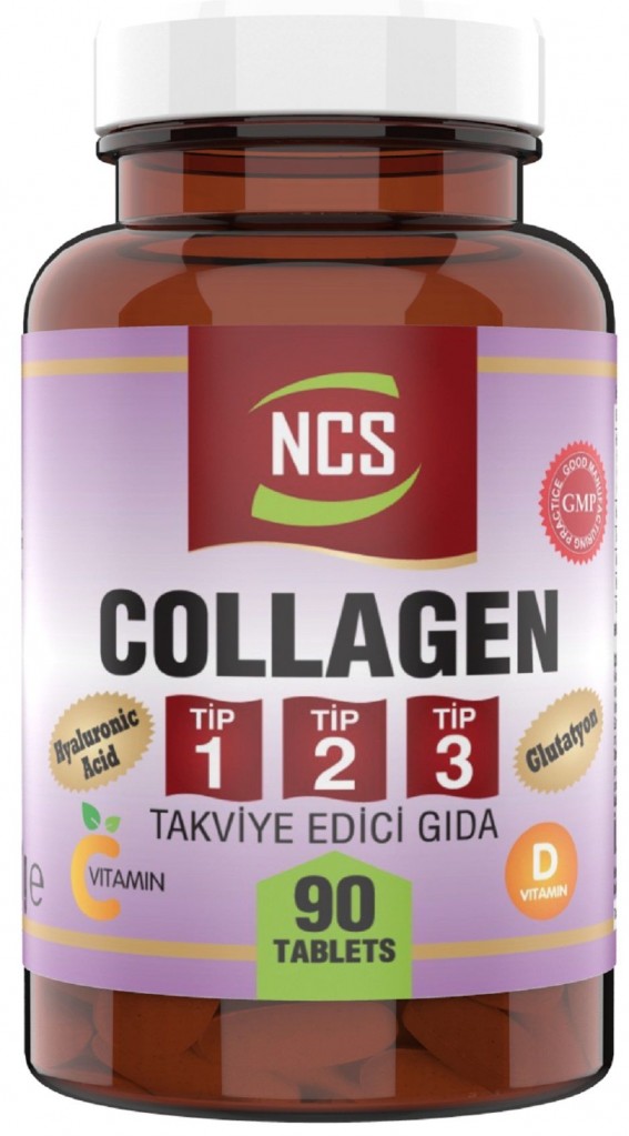 Ncs 90 Tablet Hidrolize Collagen Kolajen Type Tip 1-2-3 Hyalu