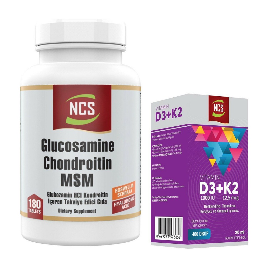 Ncs Glucosamine Kollajen 180 Tablet & Ncs Vitamin D3 K2 Damla