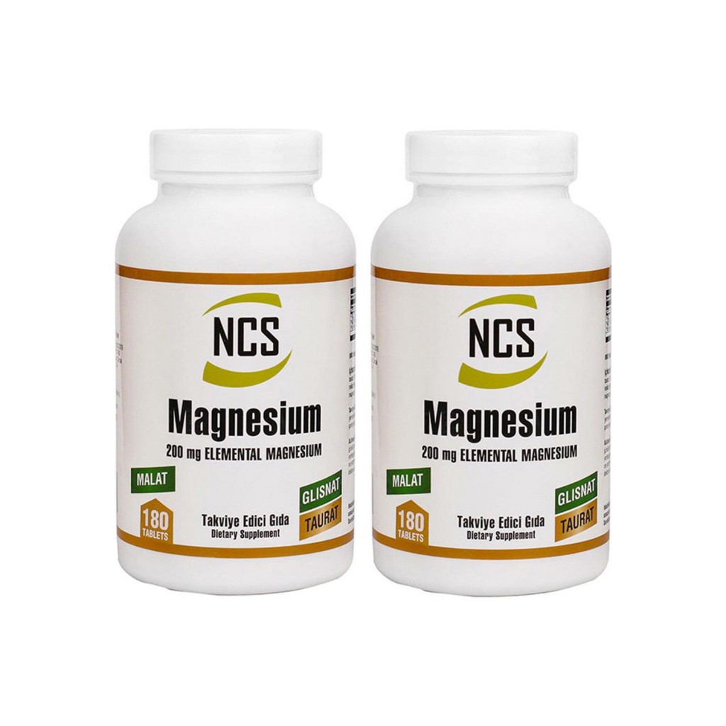 Ncs Magnesium 200 Mg Malat Taurat Glisinat 180 Tablet 2 Adet