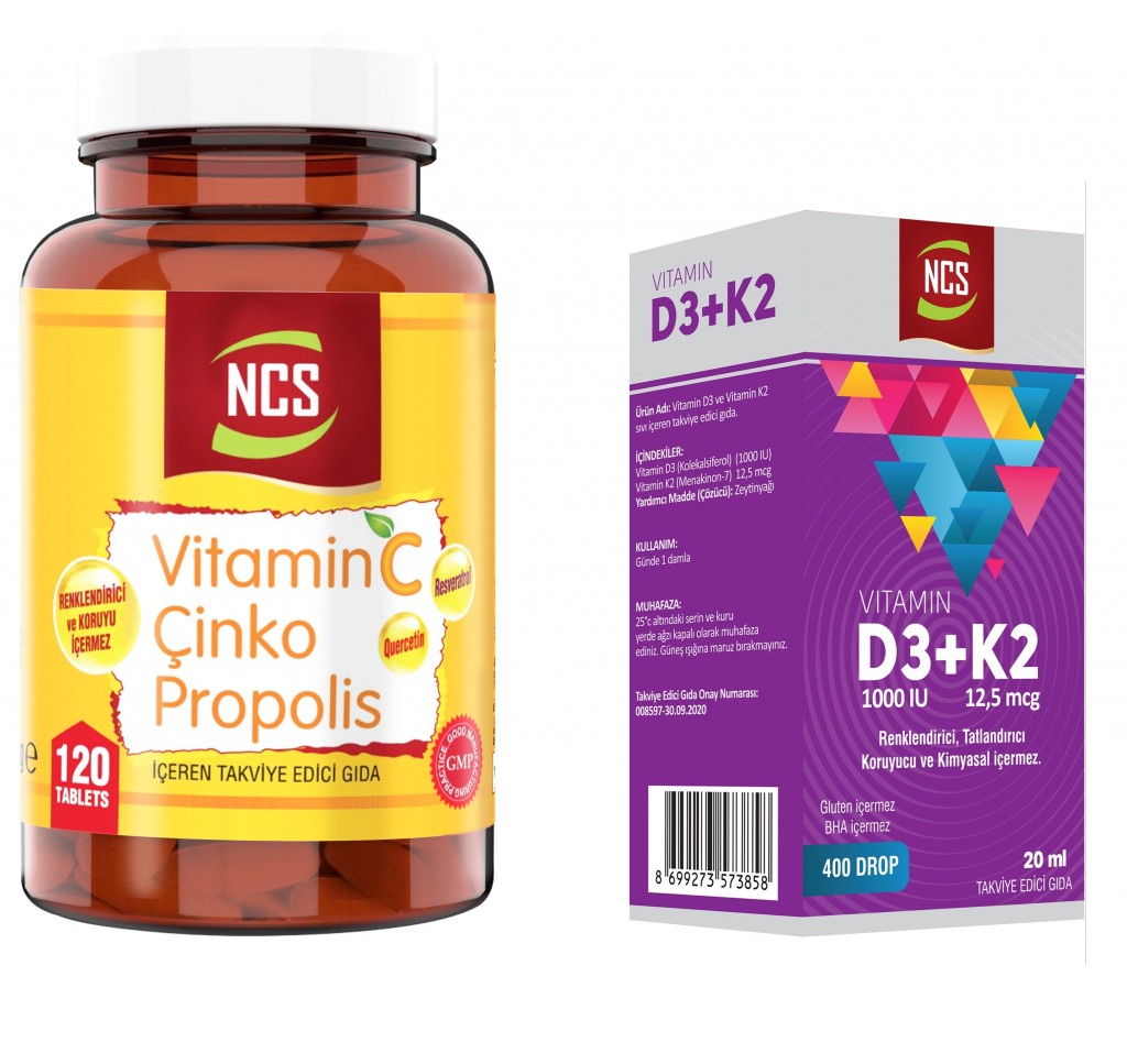 Ncs Vitamin C Çinko Propolis 120 Tablet Vitamin D Ncs Vitamin D3