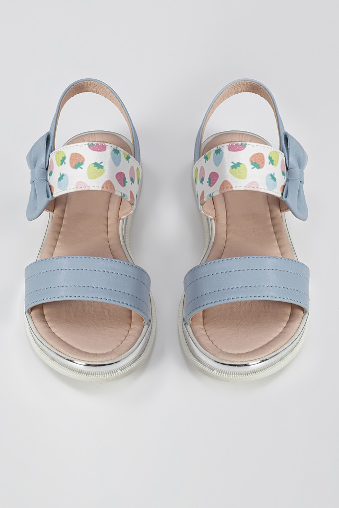 Çilekli Mavi Kız Çocuk Sandalet Lpy-21Y1-040