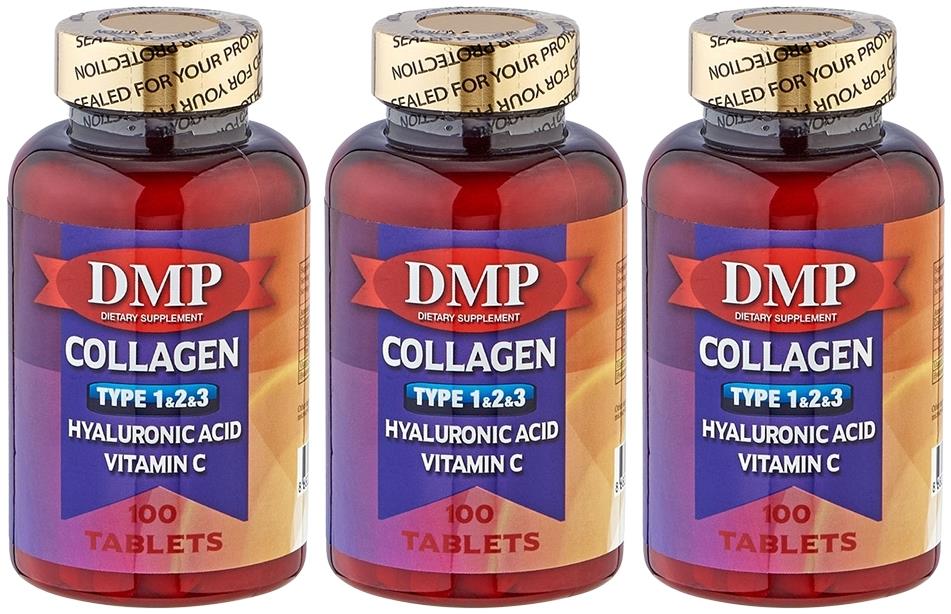Dmp Hidrolize Kolajen Tip 1-2-3 3X100 Tablet Hyaluronik Asit Vitamin C Vitamini