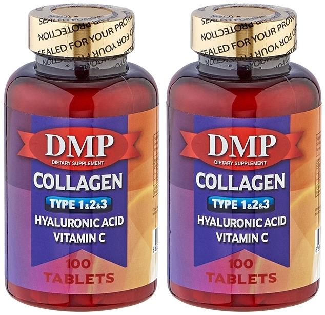 Dmp Kolajen Tip 1-2-3 2X100 Tablet Hyaluronik Asit Vitamin C Vitamini Collagen Hyarulonic Acid